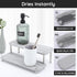 Segbeauty 2 Tier Bathroom Tray Countertop Organizer, 11 x 4.3in Instant Drying Stone Tray for Kitchen, Bathroom