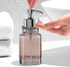 OGGI Glass Foaming Soap Dispenser, 10oz Capacity, Stylish Refillable for Bathroom and Kitchen in Gray/Chrome