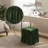 NICEEC Spandex Stretch Vanity Bench Cover with Skirt Removable Super Soft Rectangle Bench Slipcover Washable Bench