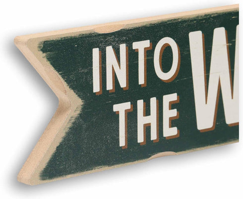 Into the Woods Arrow Wood Wall Decor - Rustic Wall Art for Cabin, Lodge, or Man Cave