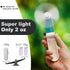 Personal Handheld Fan, Mini Portable Pocket Fan, USB Rechargeable for Home, Sports, Outdoor Travel, 2 Speed (Turquoise)