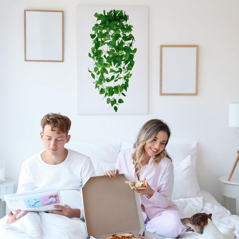 Freyalife Fake Hanging Plants for Room Decor, Artificial Ivy vines Greenery Leaves Garlands for Home Aesthetic living