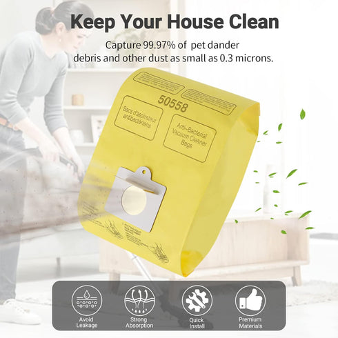 Vacuum Cleaner Bags Fit for Kenmore Canister Type C/Q 50555 50557 50558 and Type C-5, 10PCs