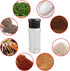 FEOOWV 25Pcs Empty Plastic Spice Bottles Set for Storing Barbecue Seasoning, Salt, Pepper, 75 ml/2.5 oz (Black)