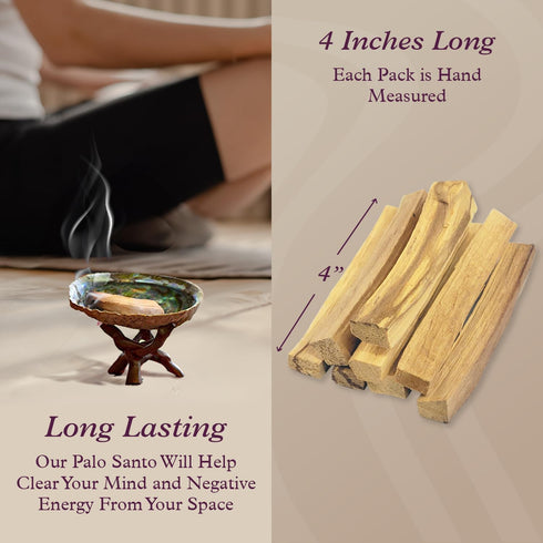 Purple Canyon Palo Santo Incense Sticks - 8 Pack, Sustainably Harvested Natural Incense for Smudging, Meditation,