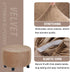 GERLNF Round Velvet Ottoman Slipcover Ottoman Covers Footstool Protector Covers Storage Stool Ottoman Covers Stretch