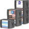 90 L Large Storage Bags, 6 Pack Clothes Storage Bins with Reinforced Handle for Clothing, Blankets, Pillows (Gray)