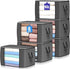 90 L Large Storage Bags, 6 Pack Clothes Storage Bins with Reinforced Handle for Clothing, Blankets, Pillows (Gray)