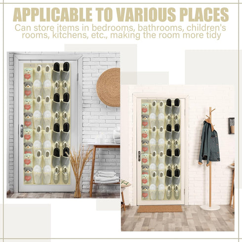 2 Pack 40 Closet Windyun Over the Door Shoe Organizers Large Mesh Pocket Hanging Shoe Rack for Nonslip Behind Door
