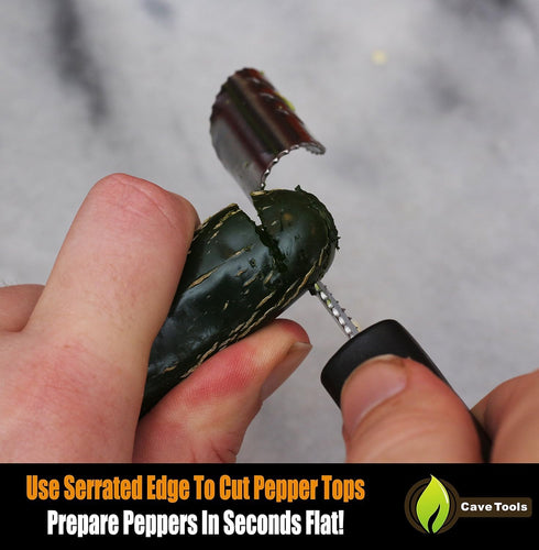 Cave Tools Jalapeno Pepper Corer and Deseeder for Bell, Banana, or Chili Peppers, Kitchen and BBQ Accessories