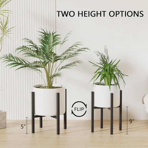 8 12 Inches Linpla Adjustable Metal Plant Stand Indoor Outdoor - Fits to Pots - Mid Century Modern Planter Stand Single