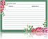Meadowsweet Kitchens Recipe Card Set: 25 Recipe Cards 4 x 6 Inch for Wedding, Bridal Shower, Green & Peonies