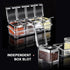 Set, 4 Acrylic Seasoning Box Piece Clear Premium Quality Storage Rack Spice Pots Condiment Jars for Salt Sugar Cruet