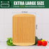 18x12.5" Homaxy Extra Large Bamboo Cutting Boards for Kitchen, Wood XL Cutting Board with Juice Groove, Butcher Block