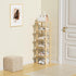 6-Tier Closet Bamboo Shoe Rack - Vertical Shoe Rack for Small Spaces, Tall Narrow Shoe Rack Organizer for Entryway