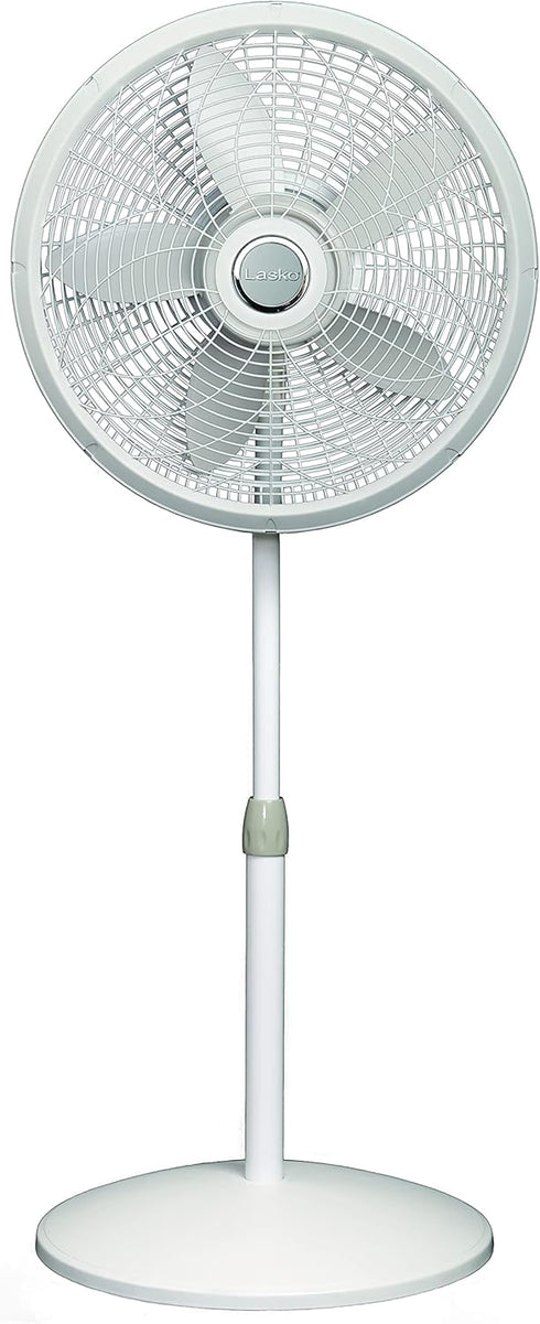 Lasko Oscillating Pedestal Fan, 18", Adjustable Height, 3 Speeds, for Home Office and College Dorm