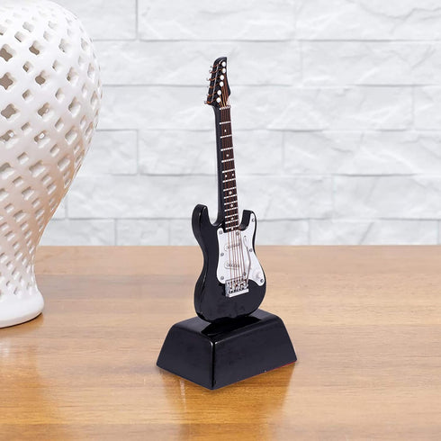 Broadway Gifts 6 Broadway Gift Gibson Black Electric Guitar Music Instrument Miniature Replica on Stand,Multicolor