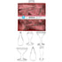 R&M International 1978 Beverage Cookie Cutters, 6-Piece Set Martini Glass, Champagne Flute, Wine Glass, and More