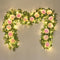 Dolicer 2Pcs Artificial Eucalyptus Garlands with Flowers - 8 Roses, Faux Floral