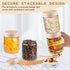 glasstore 4 Pack 500ml/16.7oz) Glass Jar With Airtight Lids Overnight Oats Containers With Lids Mason Jars Food Storage