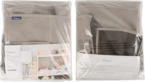 Surblue Bedside Caddy Hanging Organizer Bag, Pocket for Bunk and Hospital Beds, College Dorm Rooms, 8 Pockets (Large,