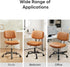 Armless 360 DUMOS Small Home Office Desk Chair - Vanity Task Chair with Low Back, Height Adjustable PU Leather Swivel