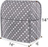 Luxja Dust Cover for 4.5-Quart and 5-Quart Stand Mixer, Cloth Cover with Pockets, Gray Dots