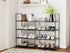 4 16-20 Closet FIDUCIAL HOME Tiers Shoe Rack Organizer Pairs Stackable Shoe Storage Shelf Durable for Entryway, Black