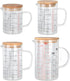 500ml Nozzle Coffee(500ML) Heat Resistant Glass Measuring Cup, Clear Glass Drinking Container with V Shaped Microwave