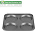 Tiawudi Muffin Top Pan, 4-Cup Hamburger Bun Pan, Non-Stick Bakeware for Eggs, Cornbread, Set of 3