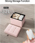 Office,12.2 16.1 12.2 Inches, 200 Pink,UASND03P ABHENG Folding Storage Ottoman, Velvet Storage Bench, Footrest, Foot