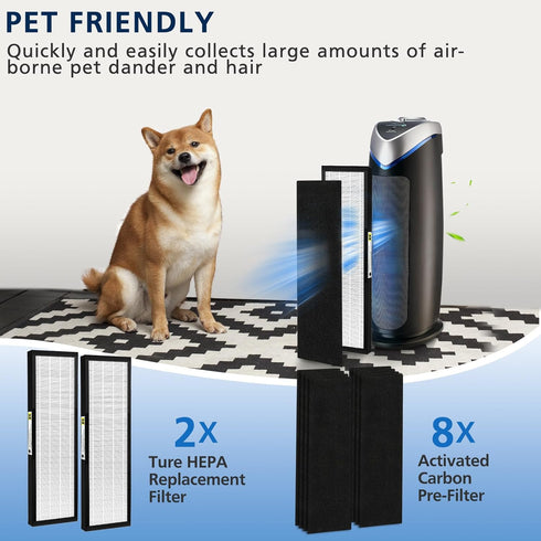 FLT4825 True HEPA Filter B Replacement Compatible with G-guardian Air Purifier Models AC4825 AC4300
