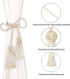 BEL AVENIR 4 Pack Handmade Curtain Tiebacks with Tassel, Decorative Curtain Holdbacks (Beige, 4 Pack)