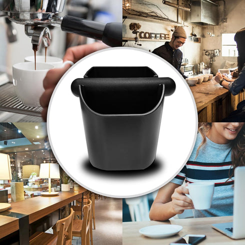 HOMEE Espresso Knock Box, Durable Non-Slip Base, Shock-Absorbent Espresso Machine Accessories, Espresso Dump Bin