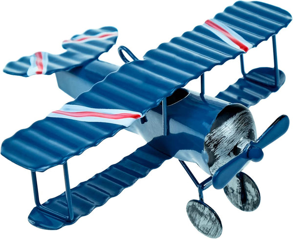 Mini Airplane Ornament - Vintage Iron Craft Aircraft Hanging Decorations, Biplane Model Decor for Various Uses