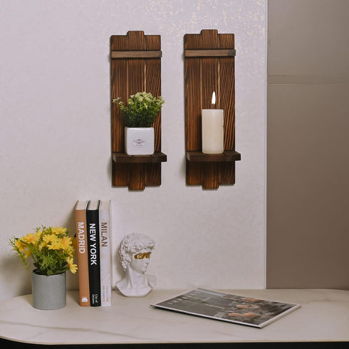 Set 2, Yorkmills Sconces Wall Decor of Wall Candle Holder Rustic Home Decor, Farmhouse Wall Art Floating Candle Sconces
