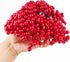 ROYHOO 500PCS 10mm 250 Artificial Holly Berries Christmas Fake Berries on Pieces Wire Stems for Christmas Tree
