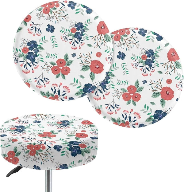 gearider Bar Stool Chair Cover, Red & Blue Floral Printed Super Comfy &