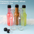 30 Pack Hot Sauce Bottles, 5oz Clear Woozy Bottles with Leak Proof Black Caps and Labels