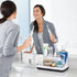 Marble Bathroom Countertop Organizer - Detachable 7 Slots Kids Electric Toothbrush and Toothpaste Holde Drainage for Bathroom Accessories Organization Counter Vanity Storage, Black by GFWARE