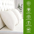Waterproof Pillow Protector with Zipper, Bamboo Derived Rayon Pillow Covers, Queen Cooling Pillow Case Cover, Set of 2