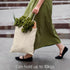 Ecoright Canvas Reusable Cotton Tote Bag for Women, School, Grocery, Shopping, Beach