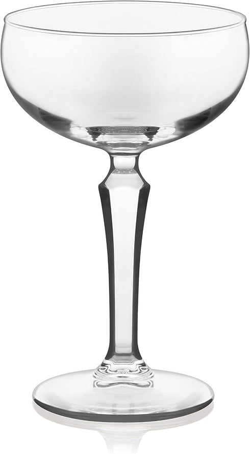 Libbey Vintage Style Capone Coupe Cocktail Glasses Set of 4 - Diamond Cut Martini & Champagne Glasses