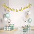 Forever & Always Banner for Bridal Shower, Engaged, Wedding Anniversary Party Decorations (Gold Glitter)