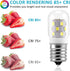 E17 LED Bulb 3 Packs, 3W (Equal to 40W Incandescent), 380LM, 6000K Daylight White, Microwave Oven Appliance Light