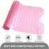 40 16 Inch TEESHLY Bath Tub and Shower Mats, Non Slip x Extra Large Bathtub Mat, Machine Washable Bathmat with Drain