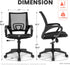 Neo Chair Office Computer Desk Chair, Gaming-Ergonomic Mid Back Cushion with Lumbar Support and Wheels