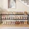 LUKYTOWER Extra Long Shoe Rack 2 Tier Shoe Storage Organizer Wide Stackable