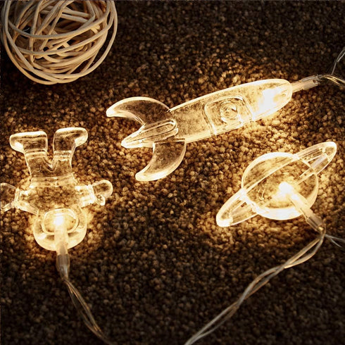50 AceList LED Children's Room LED String Light Astronaut Spaceship Rocket Pendants Holiday Party Lights Wall Window