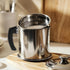 Bacon Grease Container with Strainer - 1.3L Stainless Steel Oil Container for Storing Cooking Grease